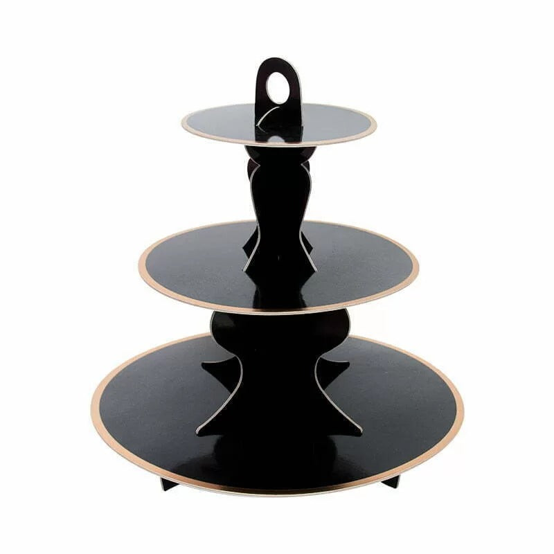 Solid Cake Stand Black 40cm
