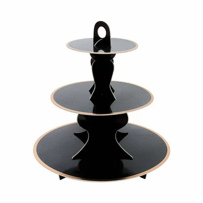Solid Cake Stand Black 40cm