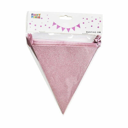 Rose Gold Glitter Bunting 3M