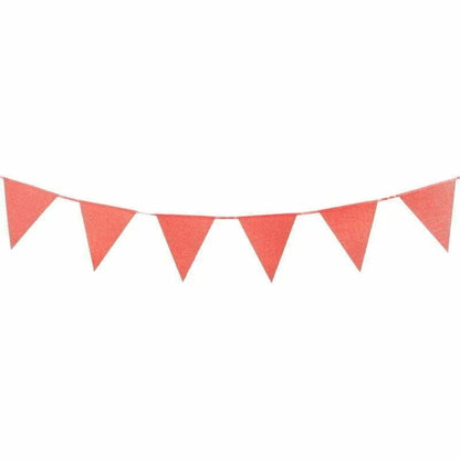 Red Glitter Bunting 3M