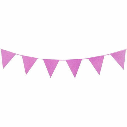 Purple Glitter Bunting 3M