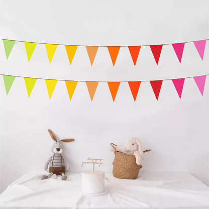 Rainbow Pennant Bunting 10M