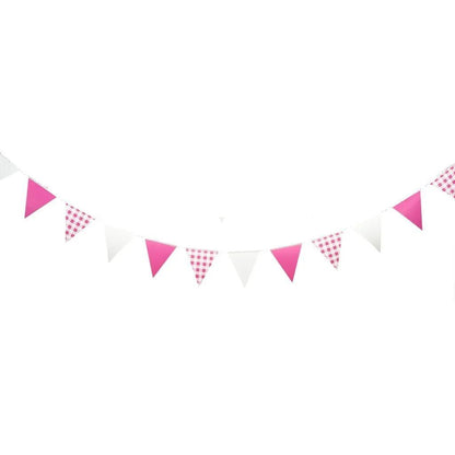 Pink Gingham Bunting 3.5M