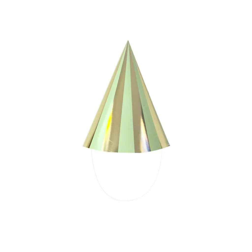 Green Gingham 6pk Paper Hats
