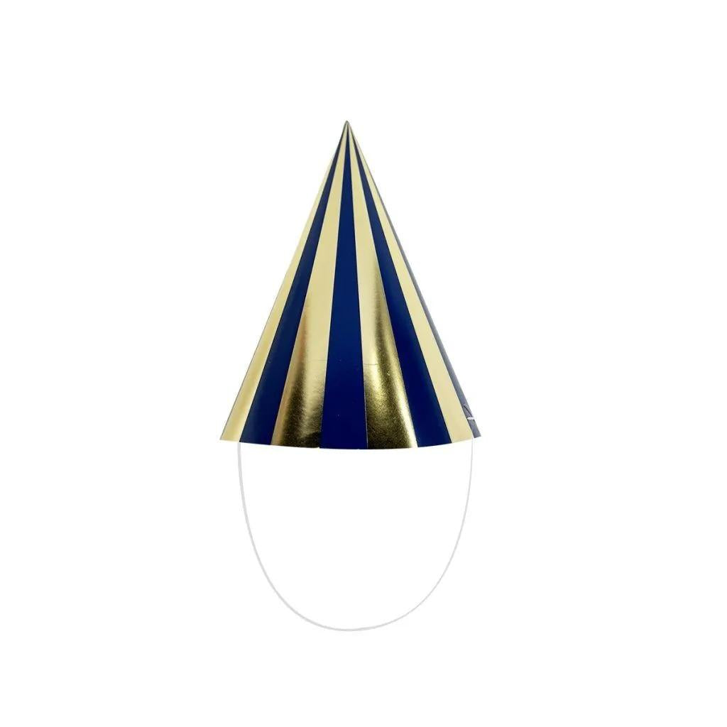Blue Gingham 6pk Paper Hats