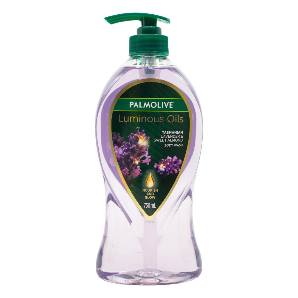 PALMOLIVE 750ml BODY WASH LUMINOUS OILS NOURISH AND GLOW TASMANIAN LAVENDER AND SWEET ALMOND
