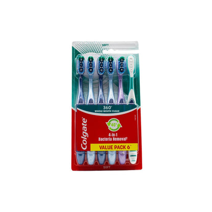 COLGATE PK6 TOOTHBRUSH 360 ADULT SOFT