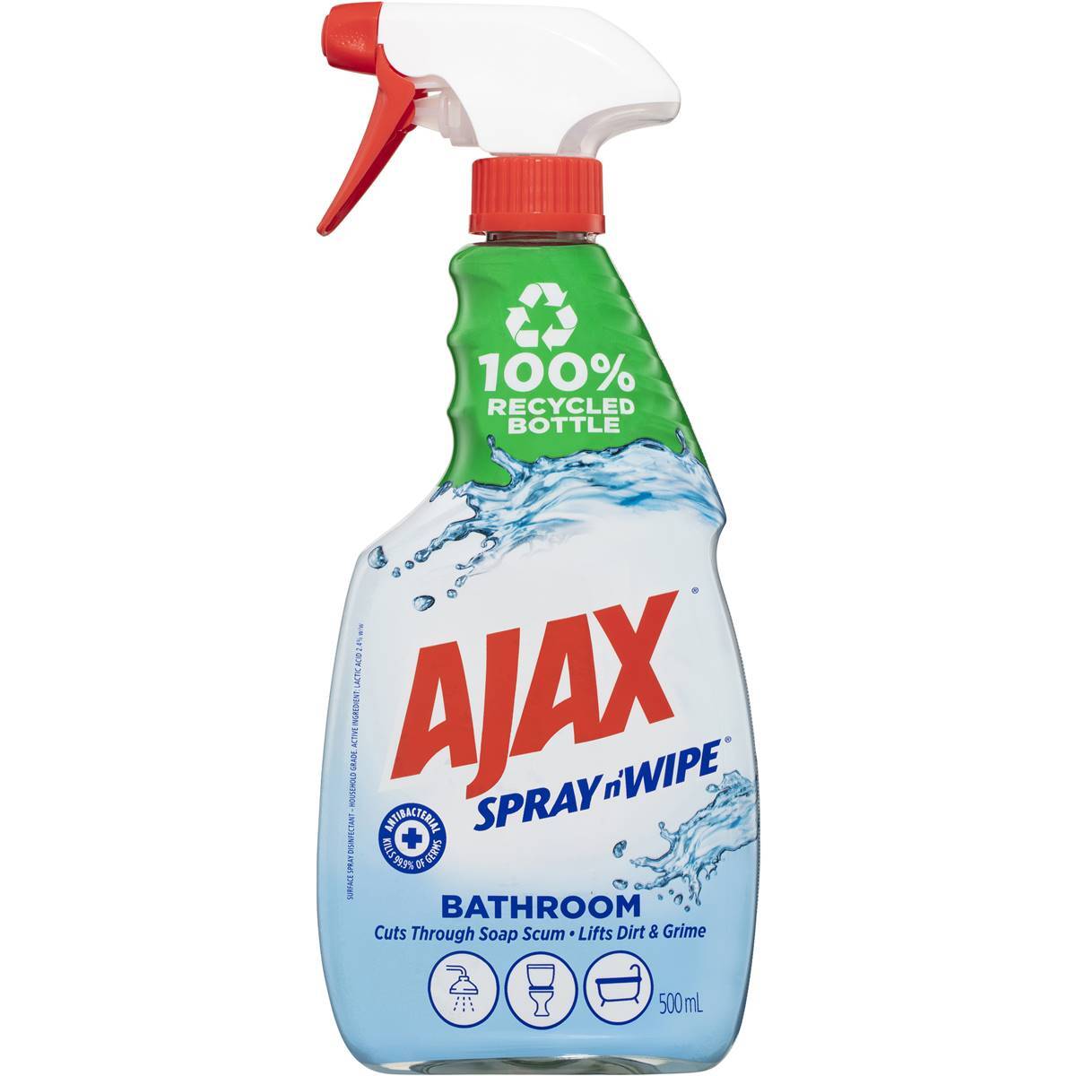 AJAX 500mL SPRAY N WIPE BATHROOM