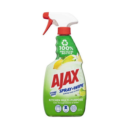 AJAX 500mL SPRAY N WIPE MULTIPURPOSE CLEANER SAFE ON STONE SURFACES BAKING SODA AND CITRUS