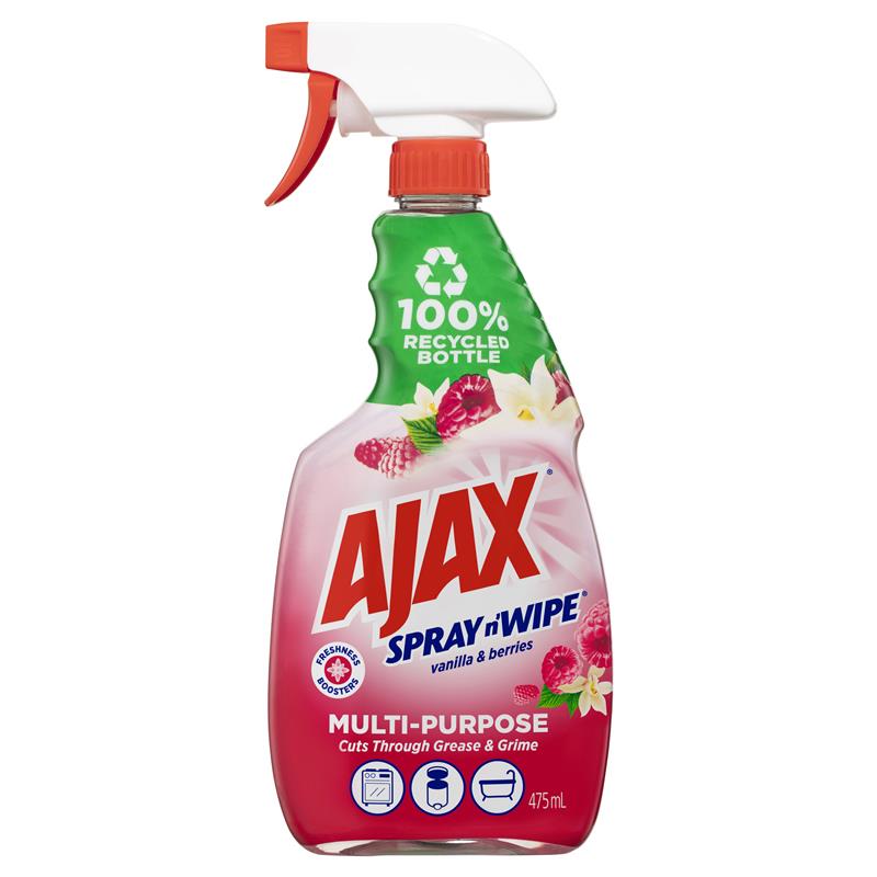 AJAX 475mL SPRAY N WIPE MULTIPURPOSE VANILLA AND BERRIES