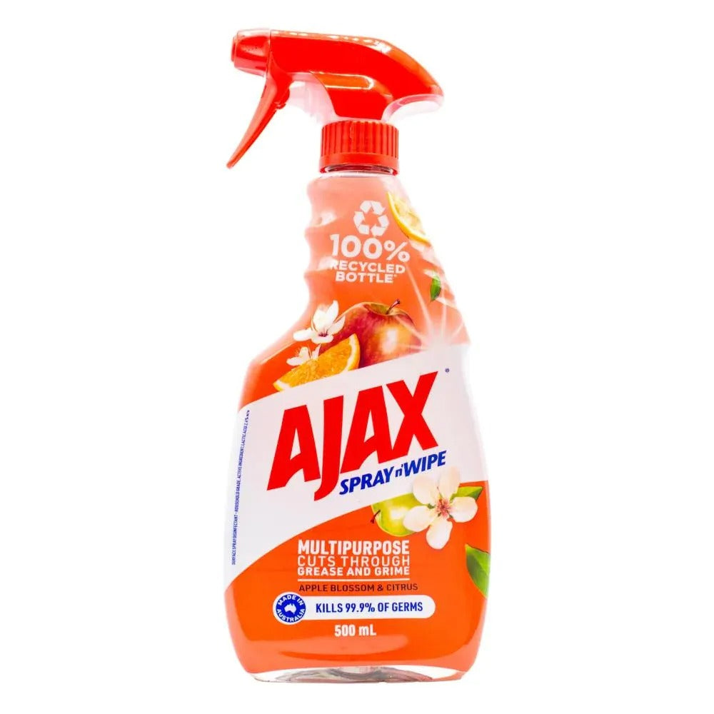 AJAX 500mL SPRAY N WIPE MULTIPURPOSE APPLE BLOSSOM AND CITRUS