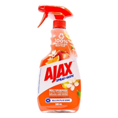 AJAX 500mL SPRAY N WIPE MULTIPURPOSE APPLE BLOSSOM AND CITRUS