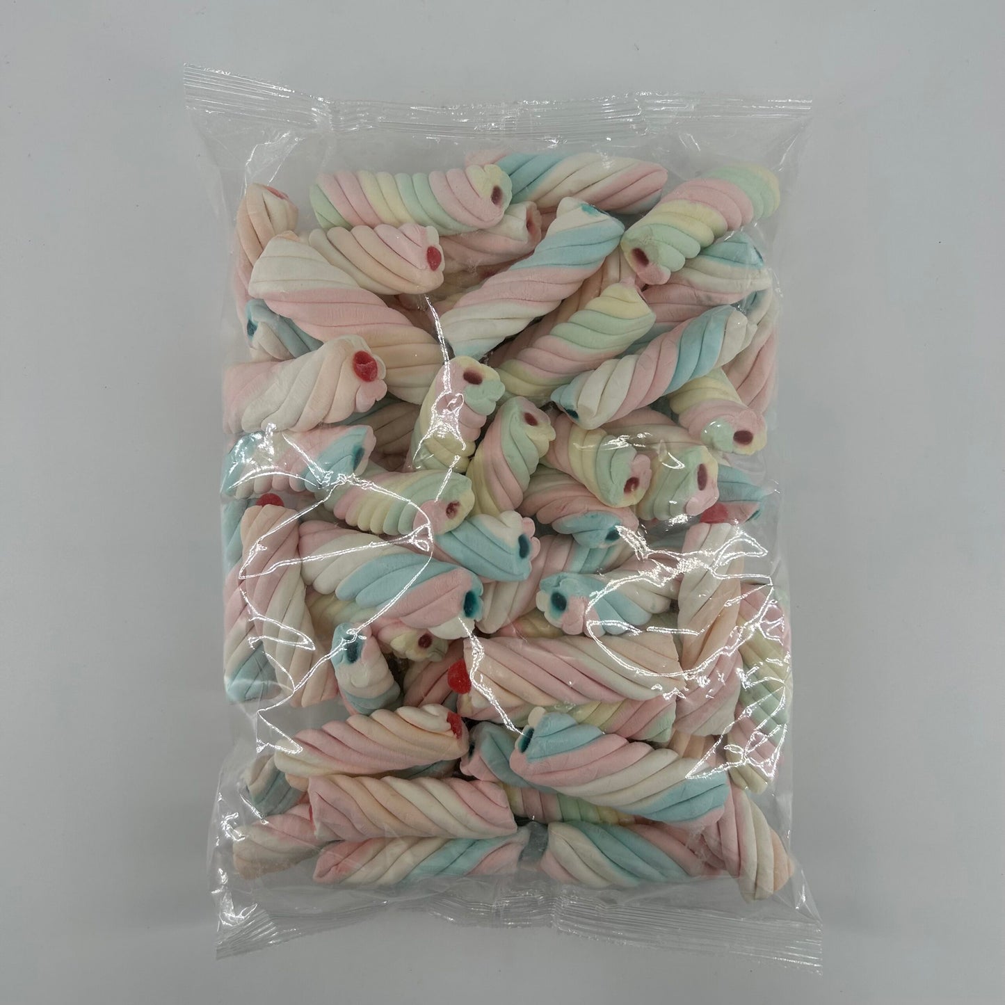 Twisted Long Marshmallows Multicoloured with Jam 500g image 0