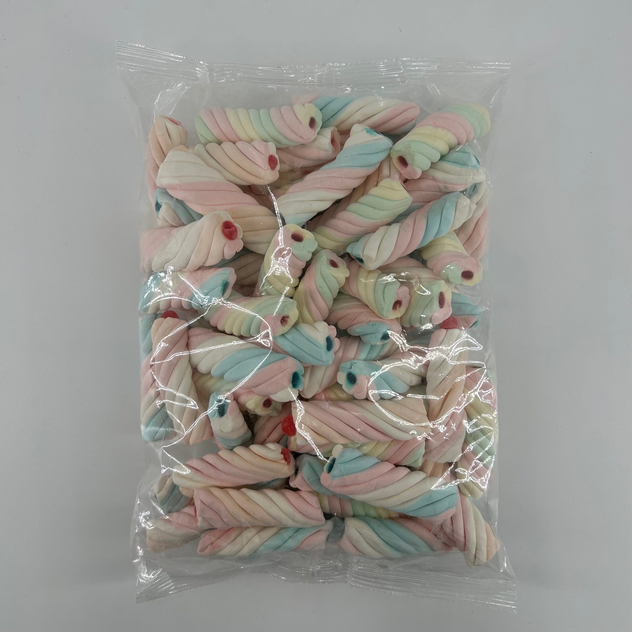 Twisted Long Marshmallows Multicoloured with Jam 500g image 0