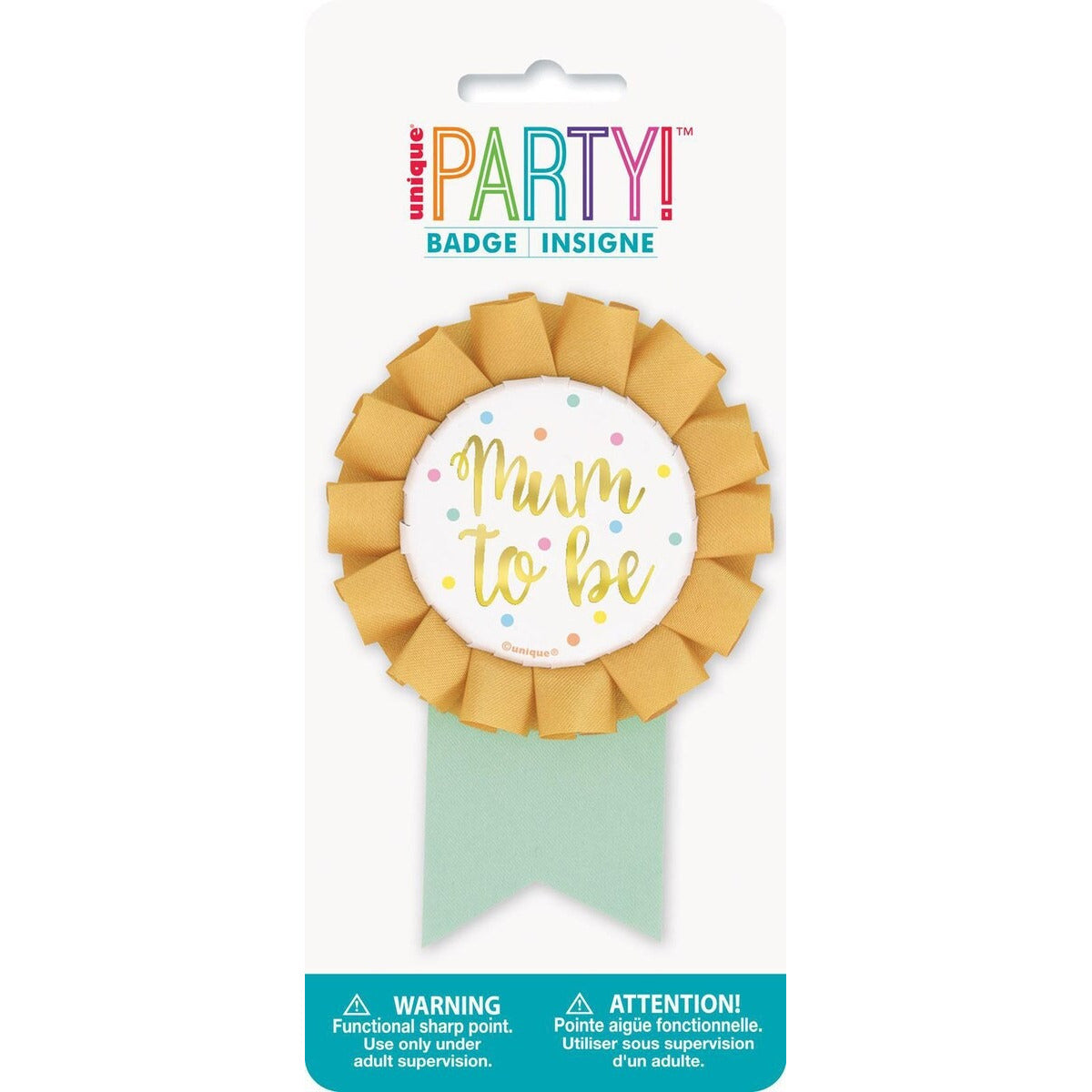 MUM TO BE AWARD RIBBON - GOLD image 0
