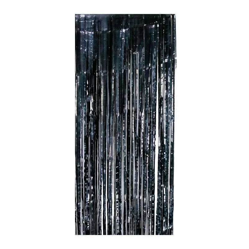 Black Foil Door Curtain 1M X 2M