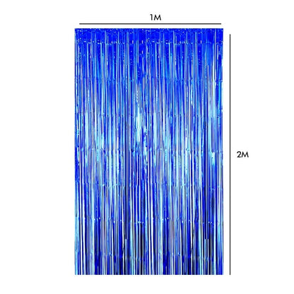 Dark Blue Foil Door Curtain 1M X 2M