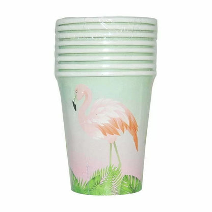 8 Flamingo Paper Cups
