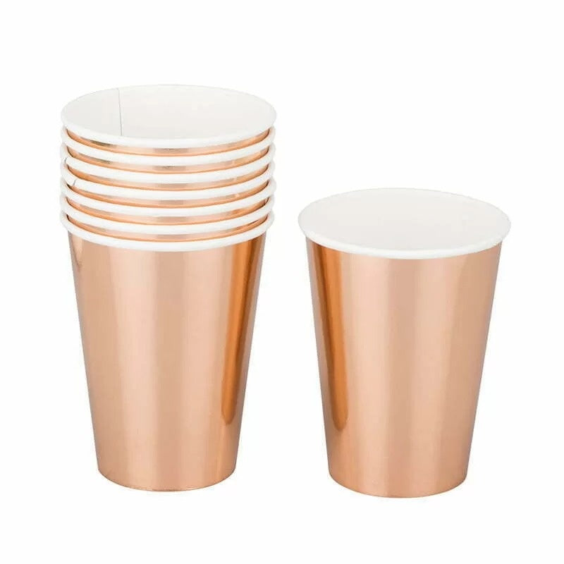 Rose Gold 8pk 266ml Paper Cups