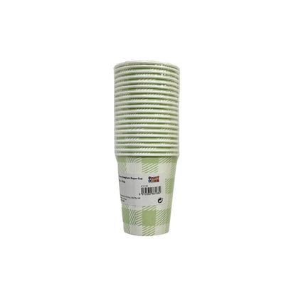 Green Gingham 20pk Paper Cups