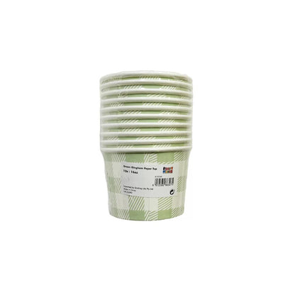 Green Gingham 10pk Paper Tubs