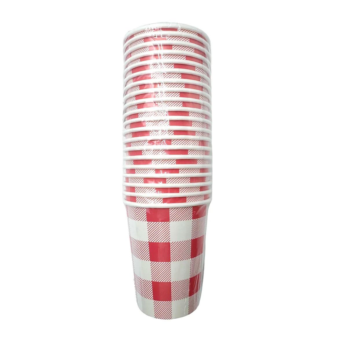 Red Gingham 20pk Paper Cups