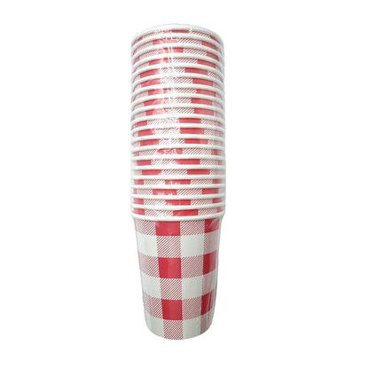 Red Gingham 20pk Paper Cups