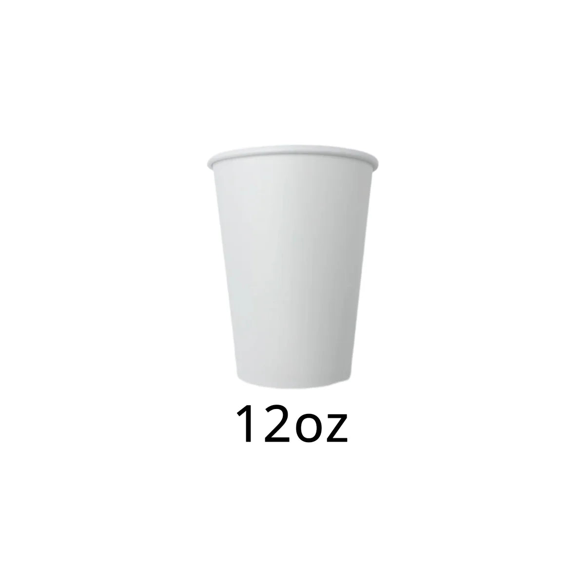 Paper Coffee Cup - Single Wall White 12oz 50pk