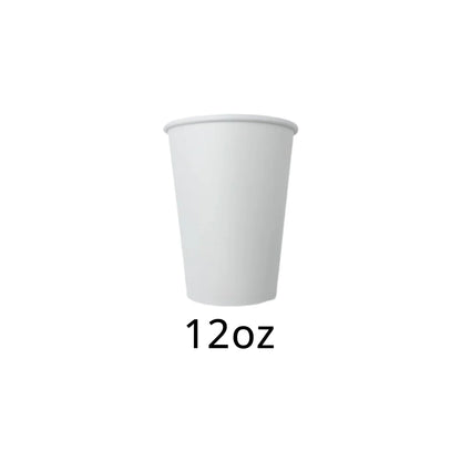 Paper Coffee Cup - Single Wall White 12oz 50pk