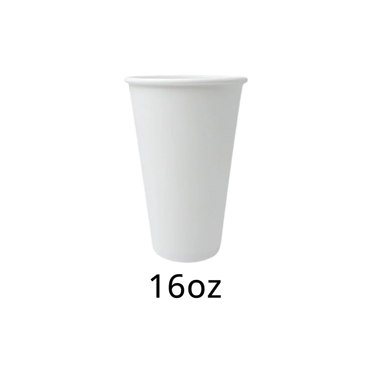 Paper Coffee Cup - Single Wall White 16oz 50pk