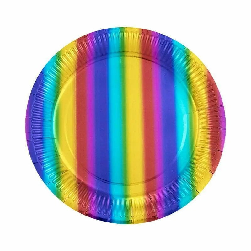 23Cm Rainbow Plates