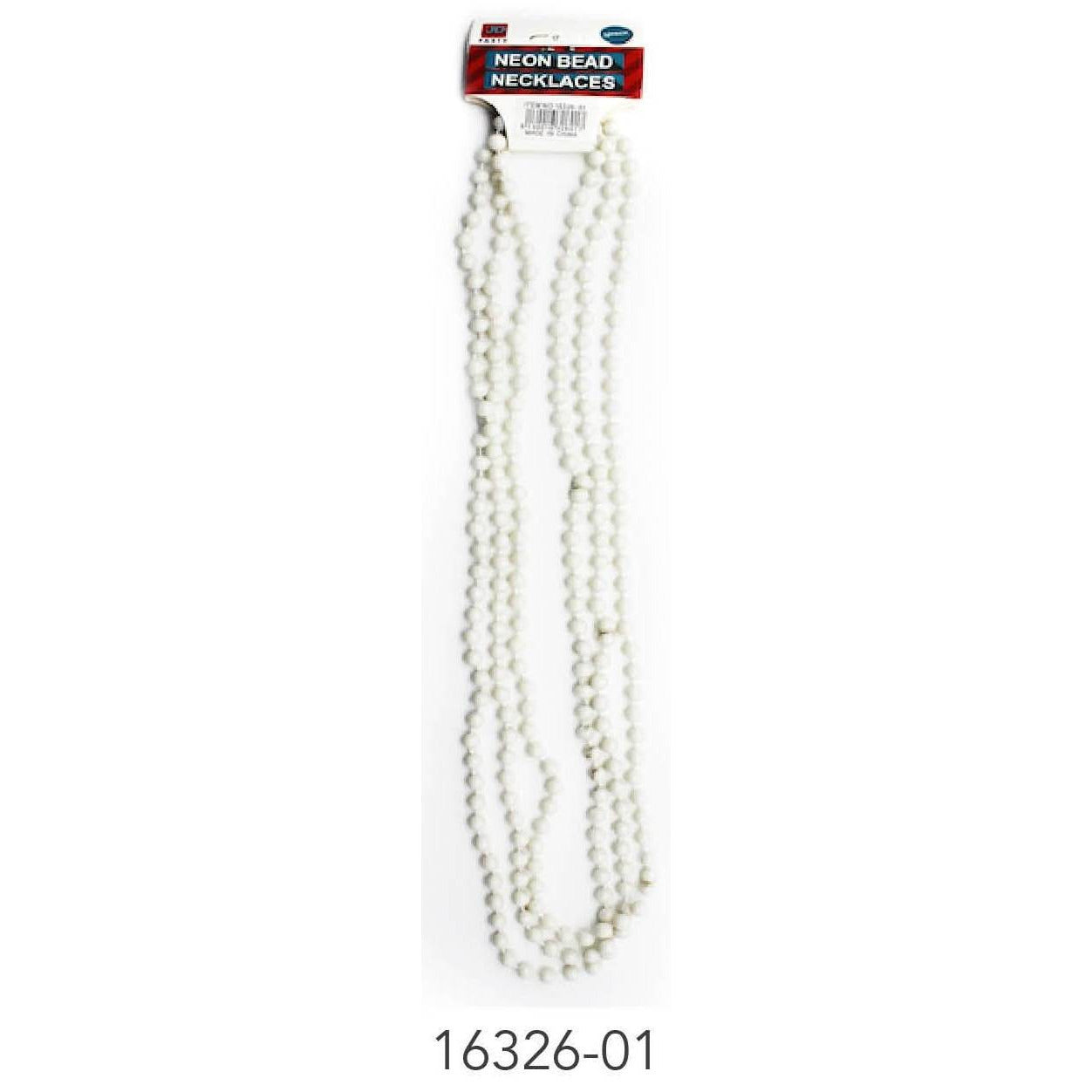 Neon Beaded Necklace (White)3pk image 0
