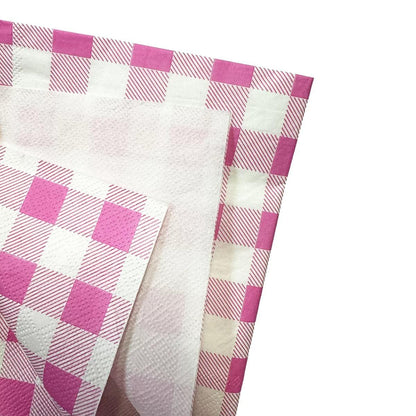 Pink Gingham 25pk Lunch Napkins
