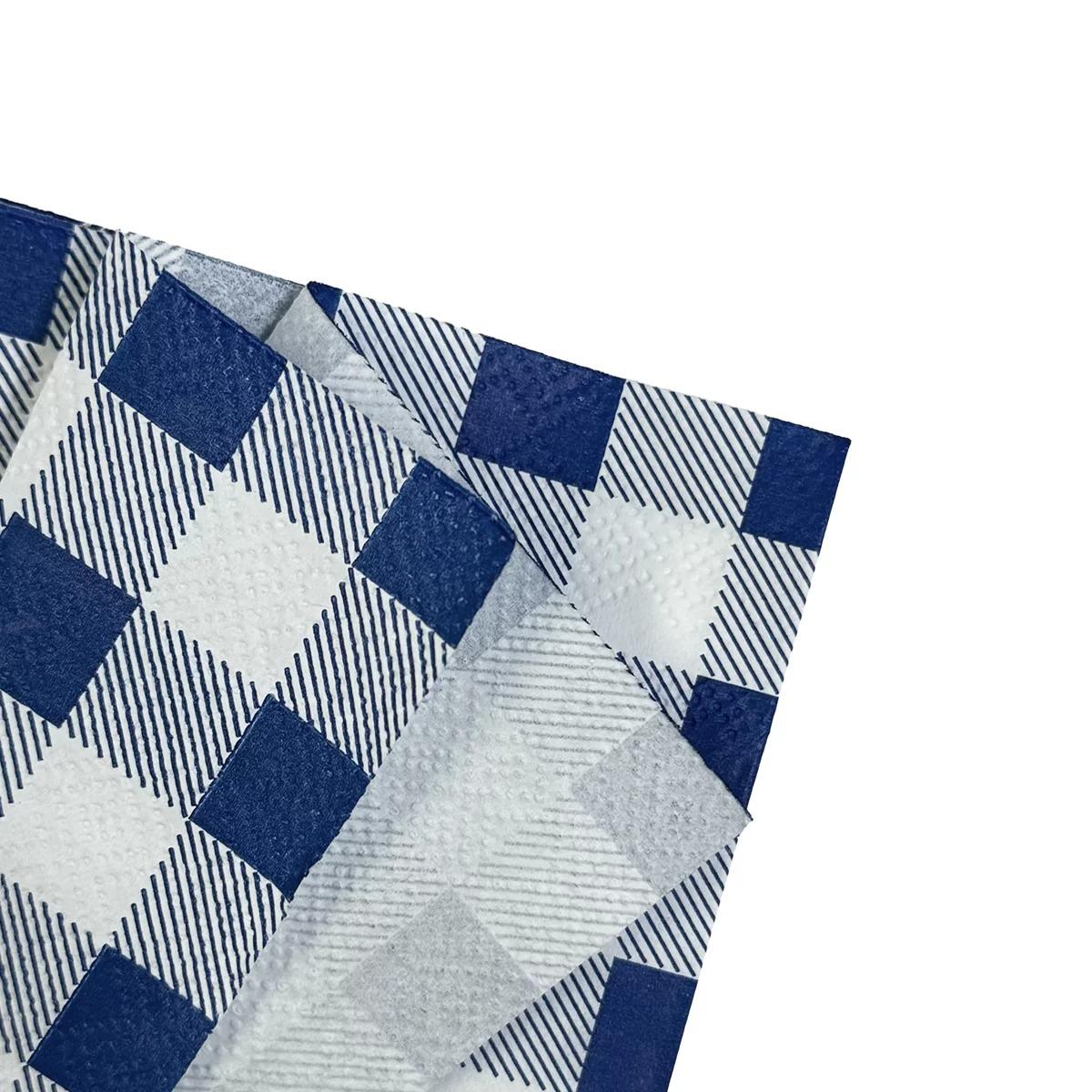 Blue Gingham 25pk Cocktail Napkins