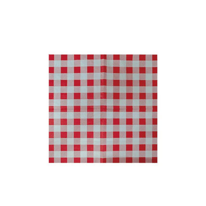 Red Gingham 25pk Cocktail Napkins