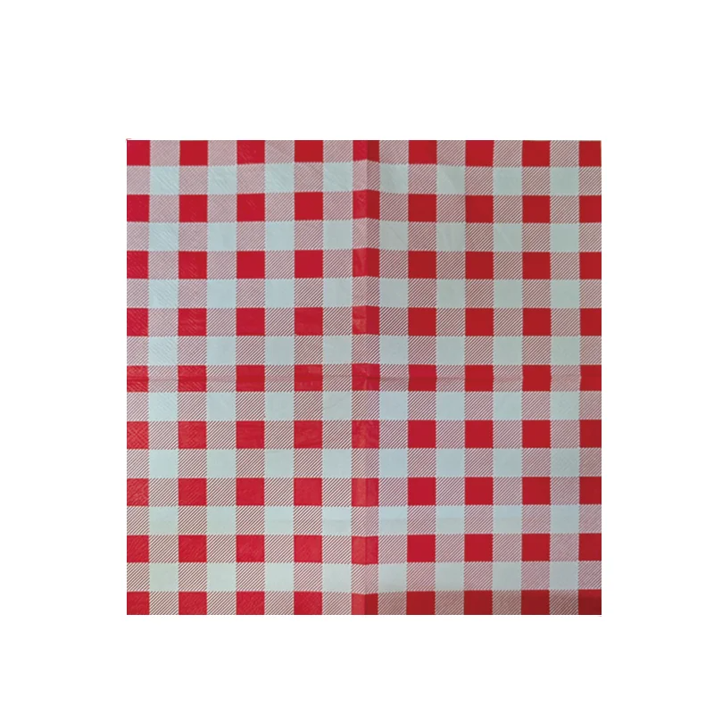 Red Gingham 25pk Lunch Napkins