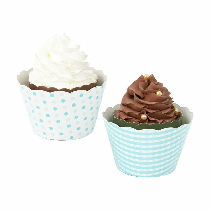 Baby Blue Cupcake Wraps 8pk