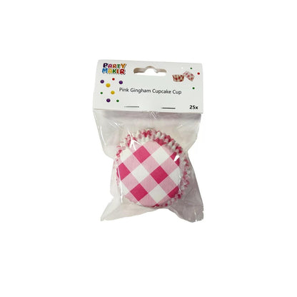 Pink Gingham 25pk Cupcake Cups
