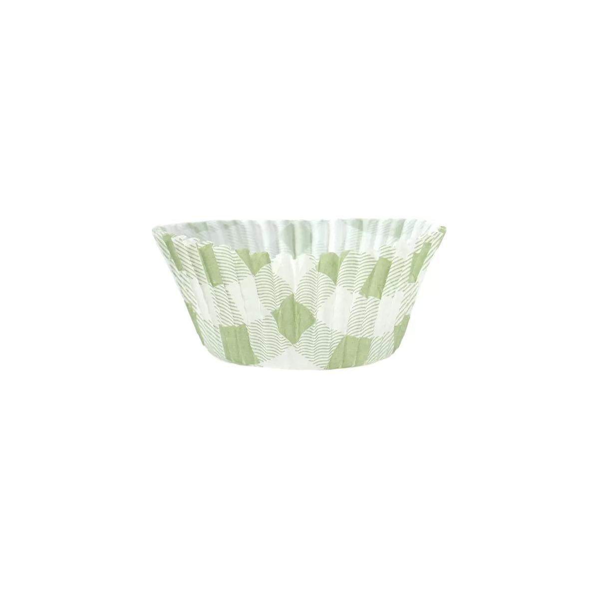 Green Gingham 25pk Cupcake Cups