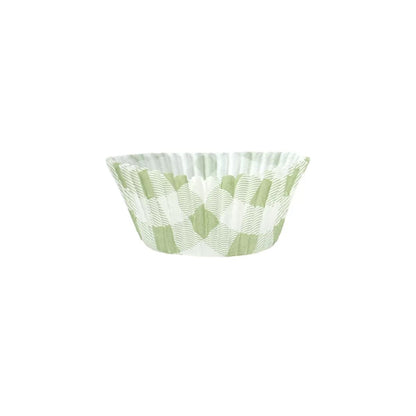 Green Gingham 25pk Cupcake Cups