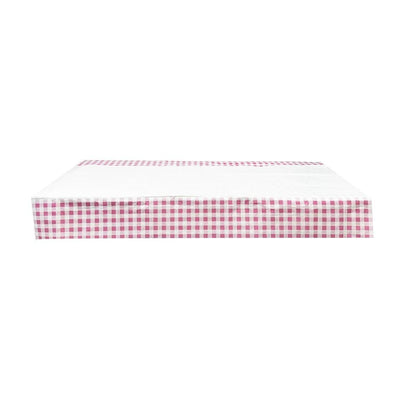 Pink Gingham Paper Table Cover 1.8 X 1.3M