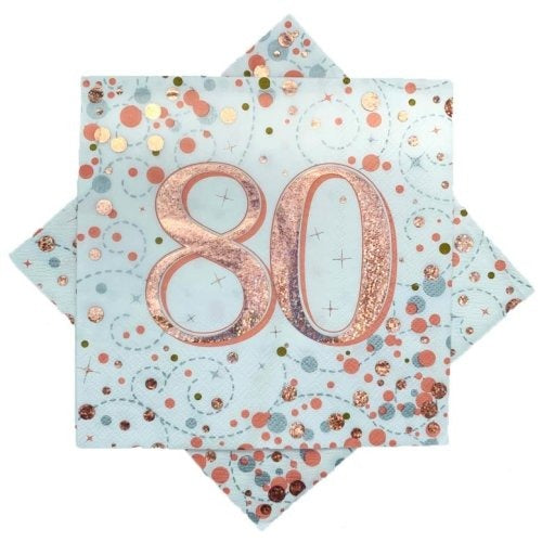 Sparkling Fizz Rose Gold Napkin 33cm #80 Pk16 image 0