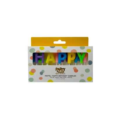 Pastel HAPPY BIRTHDAY Candles