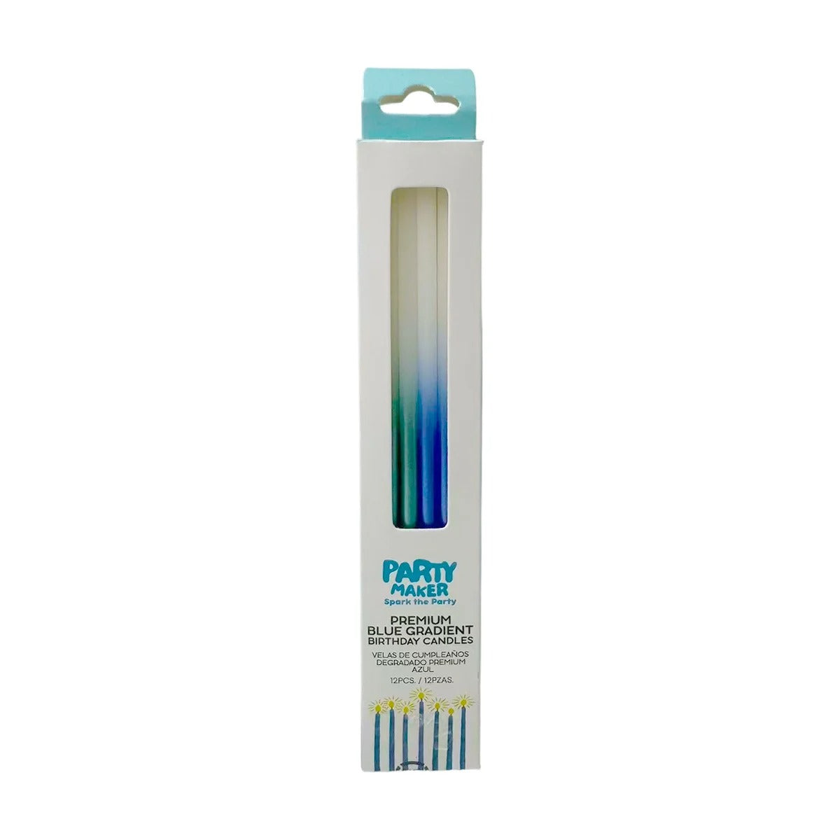 Blue Gradient Candles 12pk