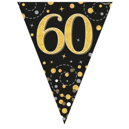 Sparkling Fizz Black & Gold Bunting 3.9m #60 image 0