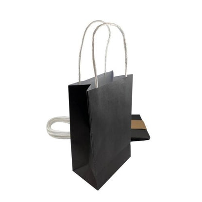 PAPER PARTYBAGS - BLACK 5pk image 0