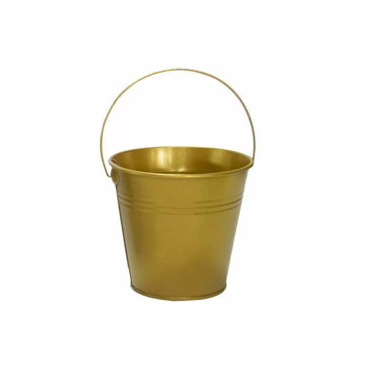 Mini Galvanized Bucket - Gold
