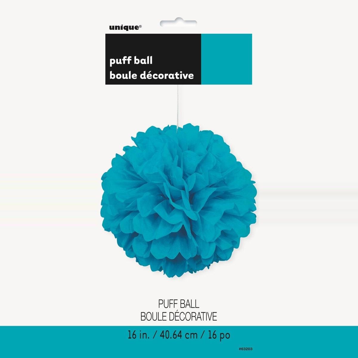 Puff Decoration 40cm-Caribbean Teal