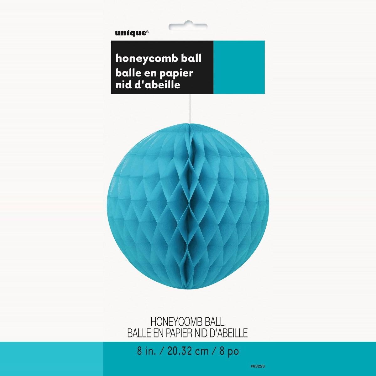 Honeycomb Ball Deco 20cm - Caribbean Teal
