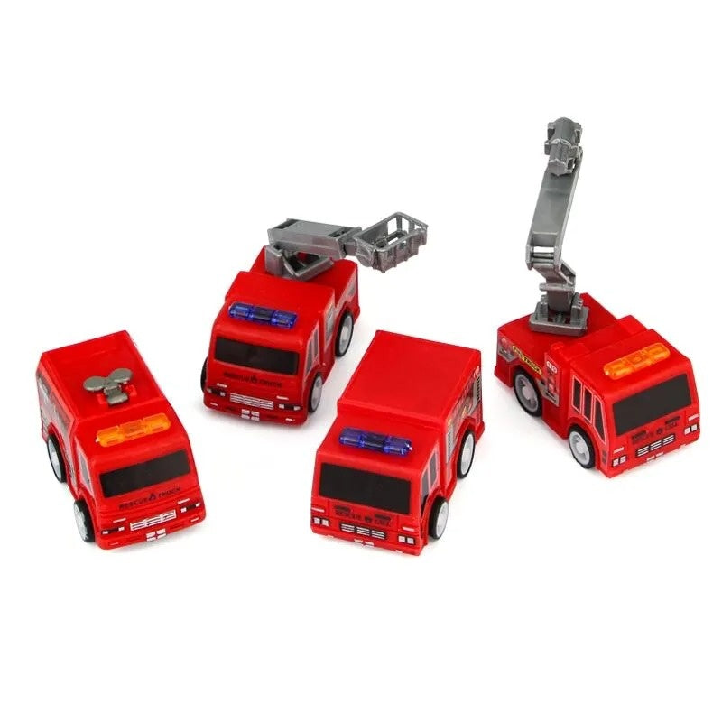 Party Favors - 4pk Fire Engines